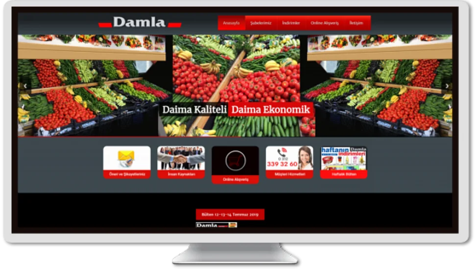 Web Tasarım Damla Marketler